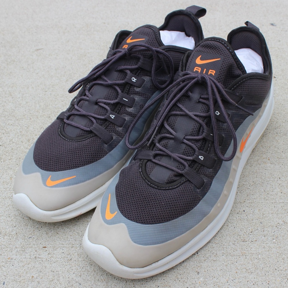 Nike Air Max Axis Men's Thunder Grey Orange Sz 13